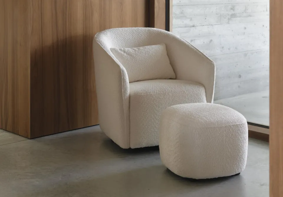 Quax designové otočné kreslo cream